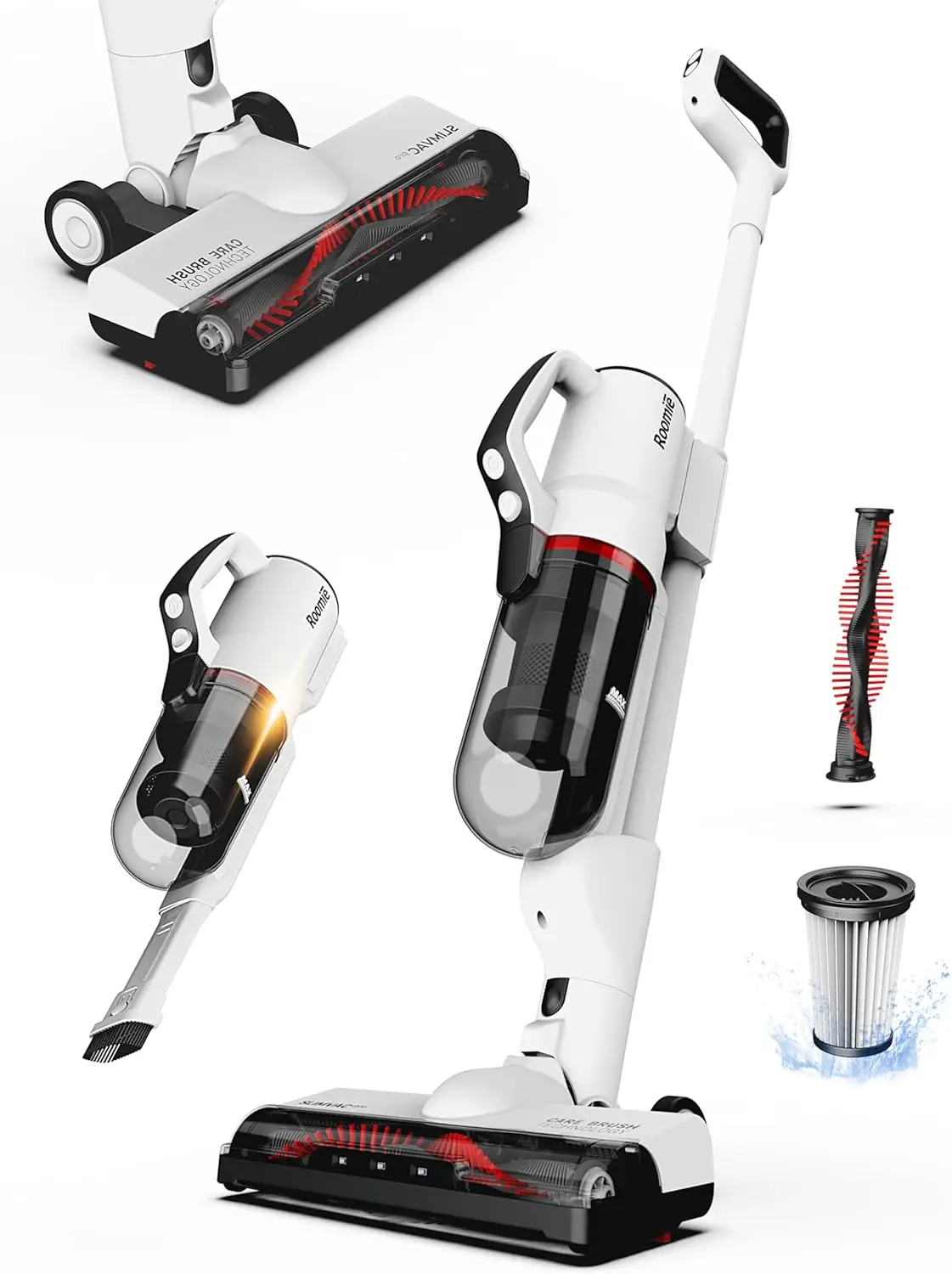 Cordless Vacuum Cleaner 2-in-1 Stick & Handheld, 2200mAh, High Suction, HEPA Filter, Lightweight for Carpet Hard Floor Car
