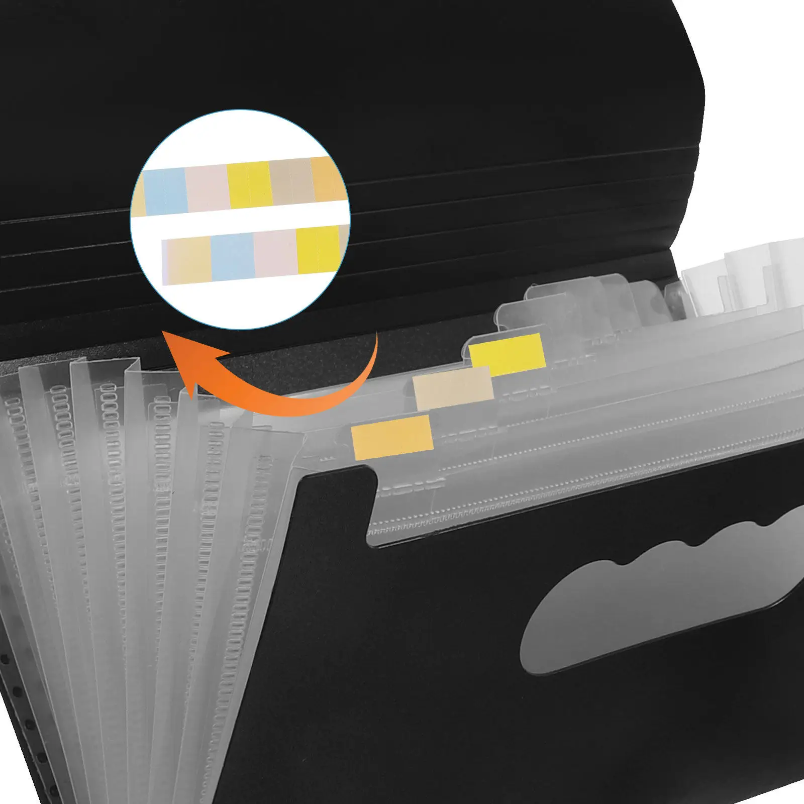 

8-Layer Expanding File Folder B6 Plastic Accordion Pockets Organizer Secure Closure for Office School Document Receipt Storage