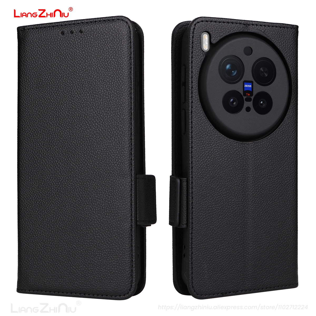 For VIVO X300 Pro X200/X100 Ultra Pro mini Flip Leather Phone Case Litchi Texture Pu+Tpu Wallet Card Case Magnetic Flip Case