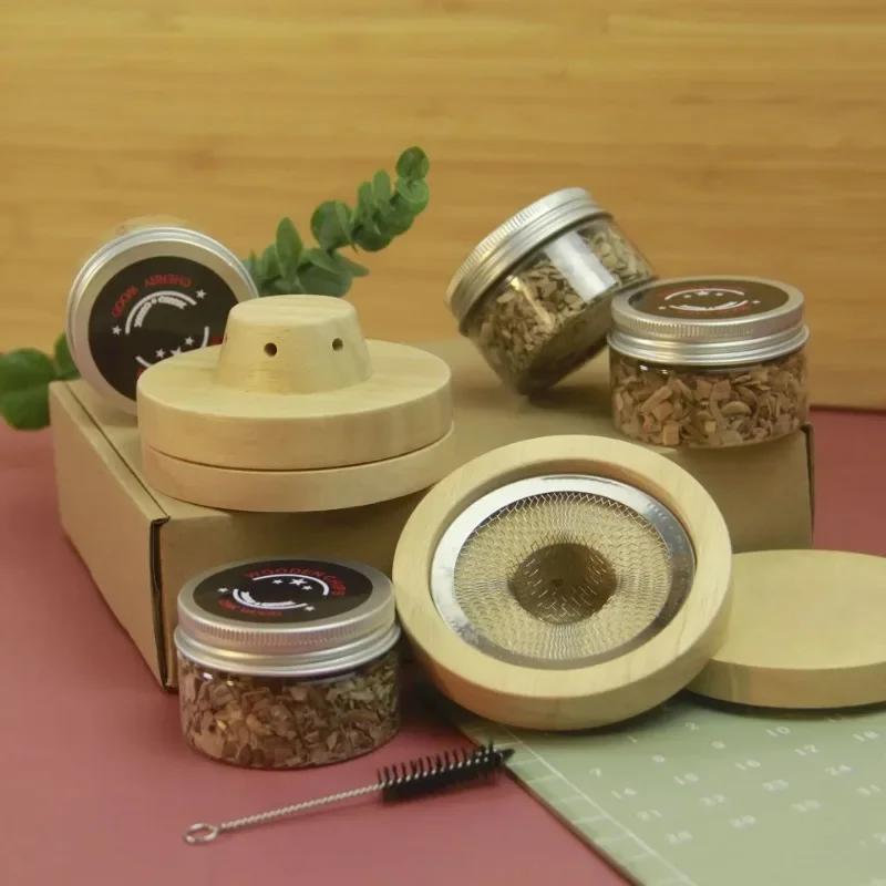 كوكتيل المدخن عدة ويسكي خشبية المدخن الخشب هود المدخن للمشروبات المطبخ بار اكسسوارات أدوات بار كوكتيل