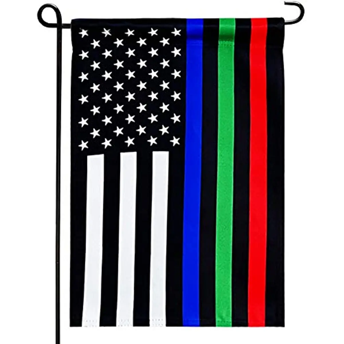 Thin Red Blue Green Line USA Garden Flag-United States Durable Polyester UV Fade Resistant Flags For Law enforcement