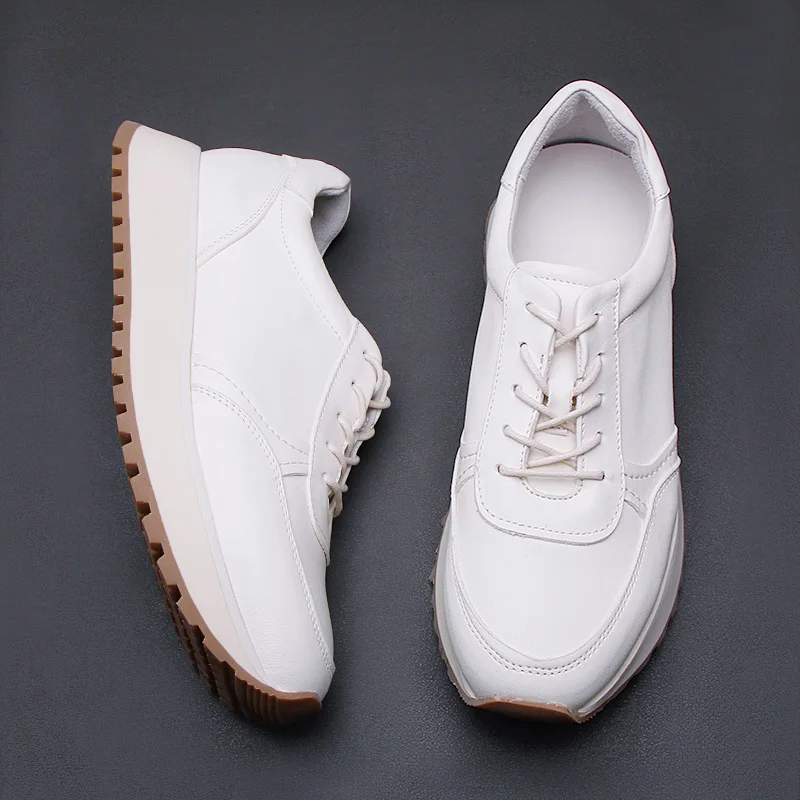 

Fashion brand men's shoes Forrest Gump shoes 2024 summer new leather breathable casual shoes men soft sole sports shoes