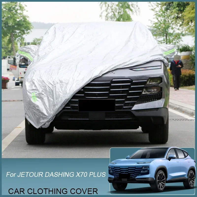 

Full Car Cover Rain Frost Snow Dust Waterproof Protect Cover For JETOUR Dashing X70 PLUS X70 2020-2025External Auto Accessopries