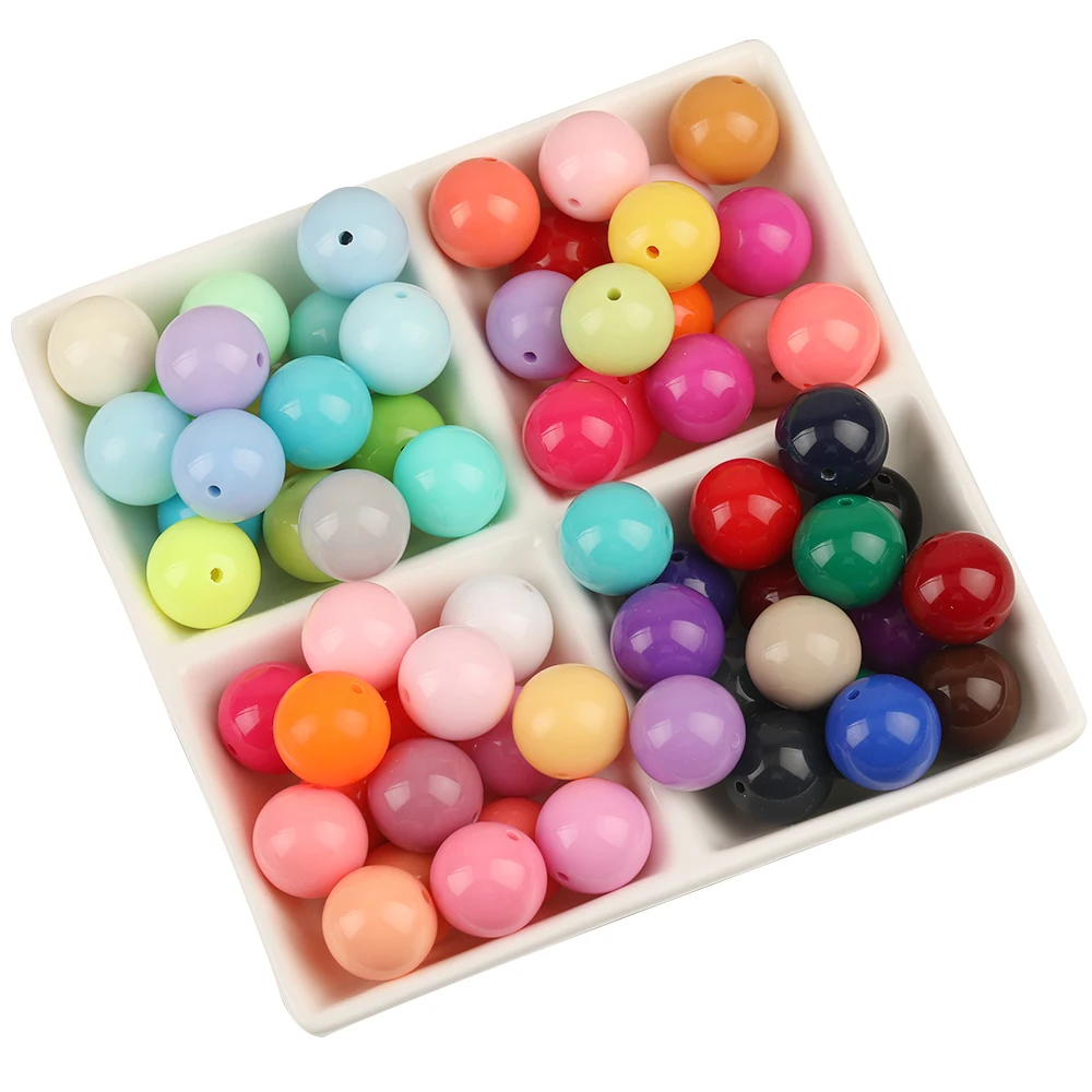 

Fashion Bead Jewelry/#1-#29/6-20MM 100Pcs/Lot Acrylic Beads/Chunky Bubblegum Solid Beads/Necklaces Jewelry Making/Handmade DIY
