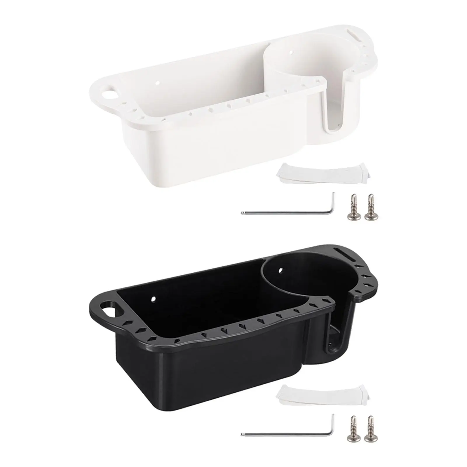 Boat Storage Organizer with Drainage Boat Accessories Marine Storage Caddy Box for Fishing Boat Pontoon Bass Boat Kayak