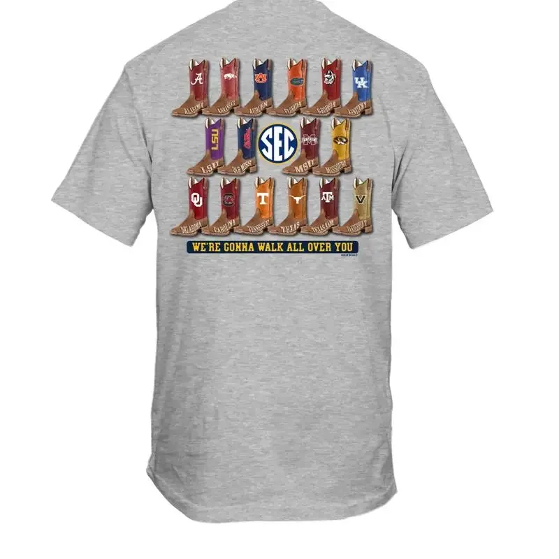 New World Graphics SEC Boots 16 We're Gonna Walk All Over You Short Sleeve T shirt