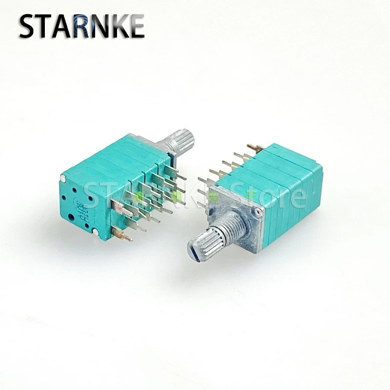 2PCS 13 Type 4-link A10K Power Amplifier Audio multi-channel Control Volume Potentiometer With Rotary Switch A103