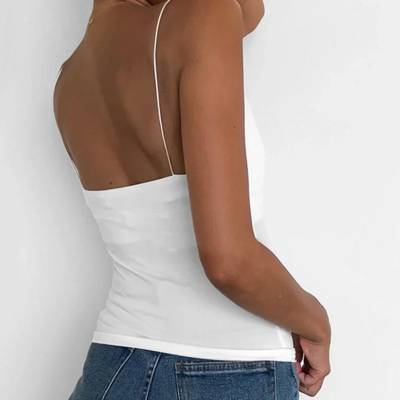 Summer Sexy Women Thin Wild Solid Camis Vest Tank Tops Female Strap Basic Slim Sleeveless Camisole