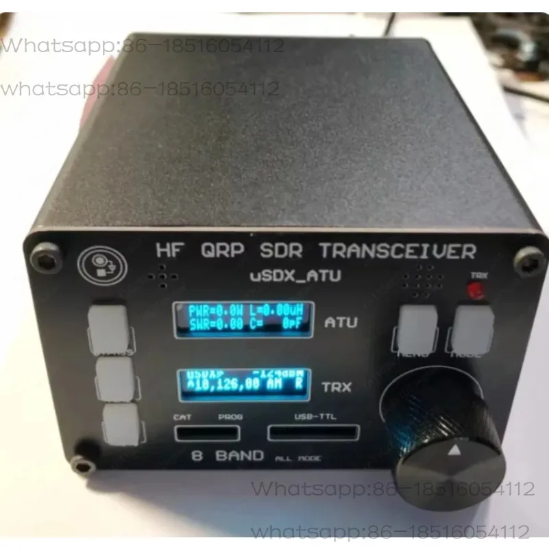 

USDX SDR Full Mode 8-band Shortwave Amateur Radio QRP Equal Amplitude Transceiver (with Built-in ATU-100 Dual Antenna Tuner)