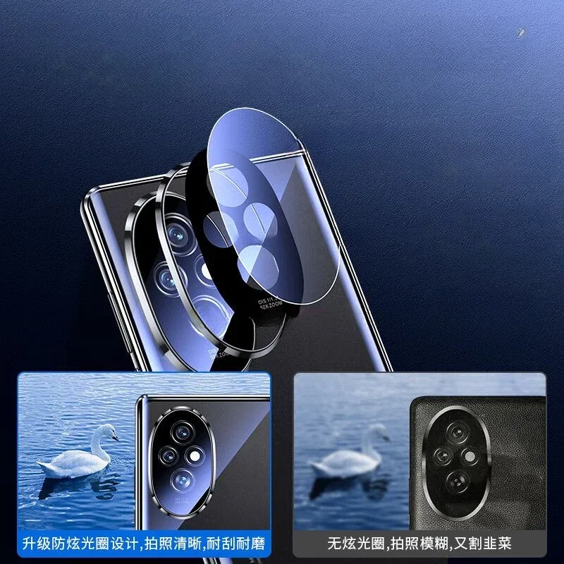 حافظة معدنية مغناطيسية لـ Honor our Pro ، ° ، مزدوجة الوجهين ، حماية من الزجاج ، غطاء واقي لعدسة الكاميرا