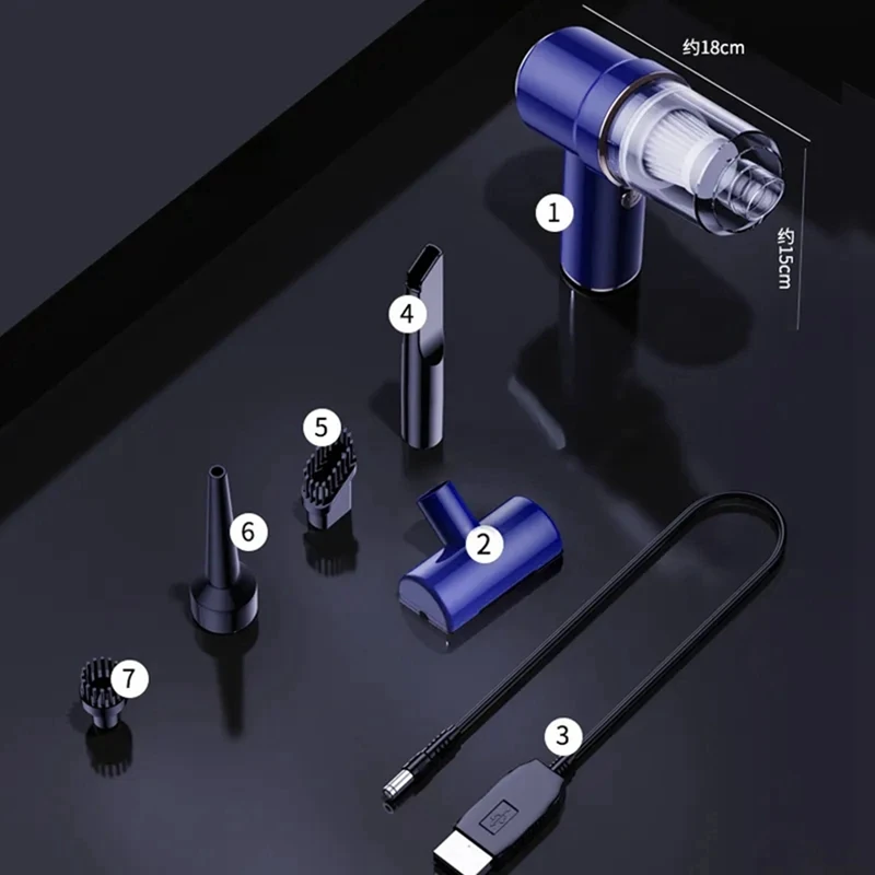 เครื่องดูดฝุ่นแบบมือจับเครื่องดูดฝุ่นขนาดเล็กแบบเปียกแห้งไร้สายสำหรับรถยนต์และบ้าน