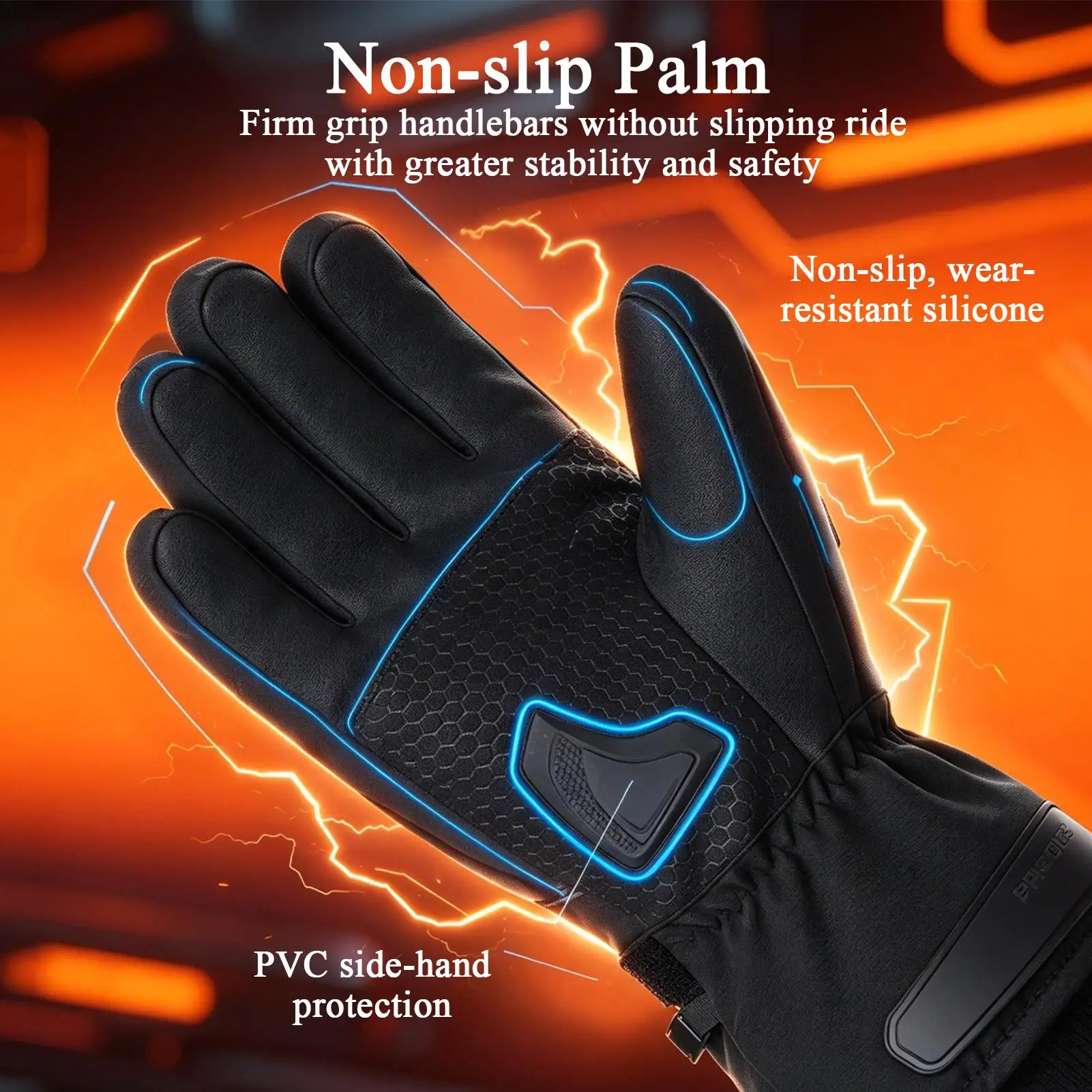 Heated Gloves Touchscreen Hand Warmer With 3 Setting Levels Battery Operated Heated Winter Gloves For Winter Cold Weather