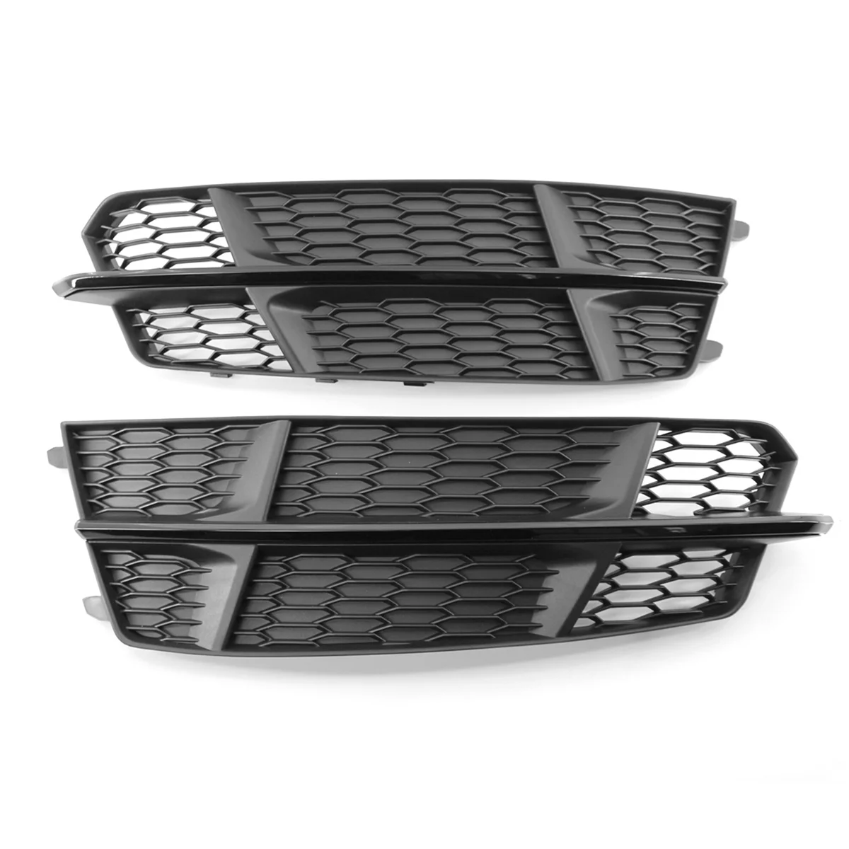 1Pair Car Front Bumper Fog Light Grille Cover 4G0807682AN 4G0807681AN for 2018 Audi A6L C7 2014-2018 Racing Lower Grills