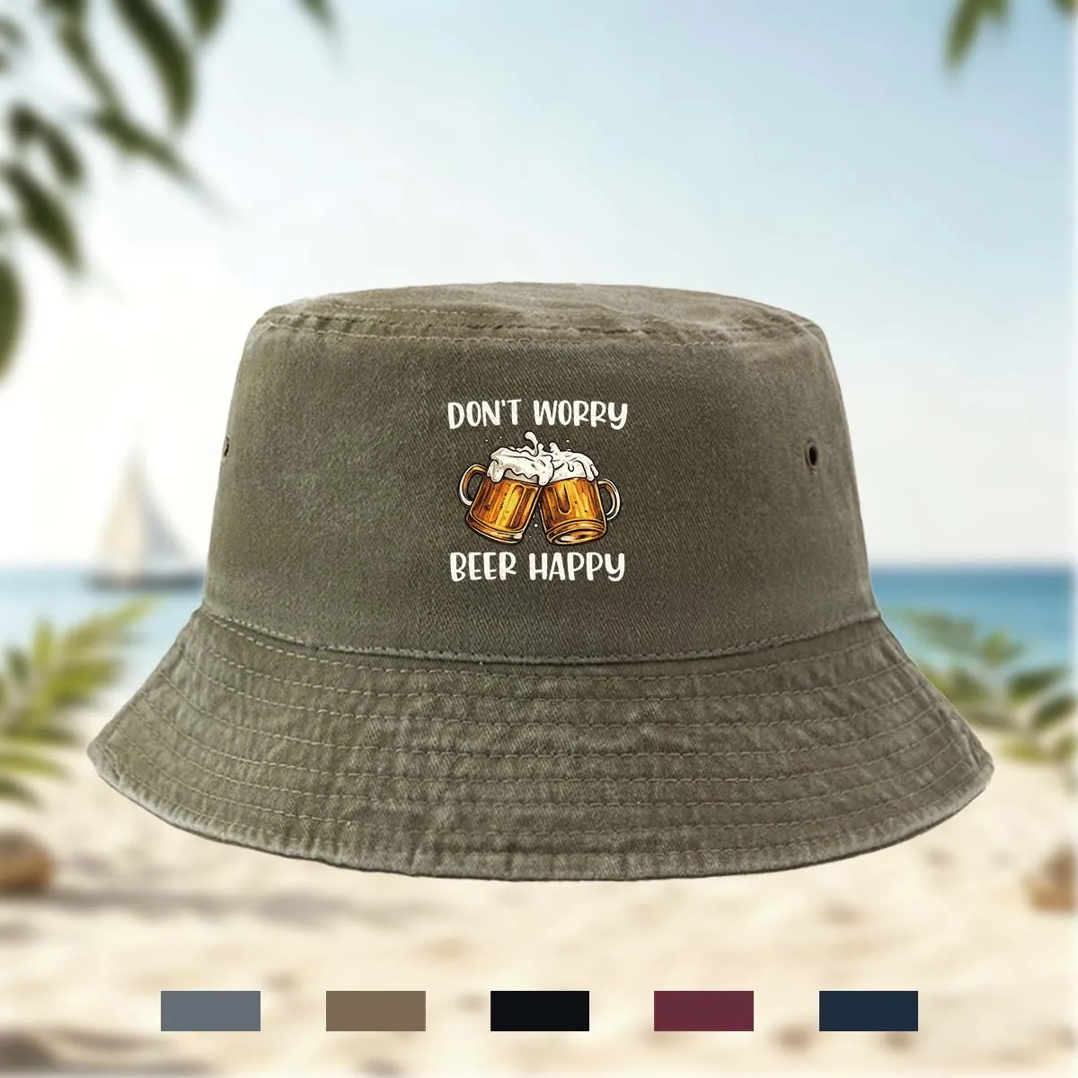 High-Quality Printed Collision Wine Cup Pattern Fisherman Hat Bucket Hat All-Season Trough Hat Hip-Hop Hat Casual Hat Unisex Fis