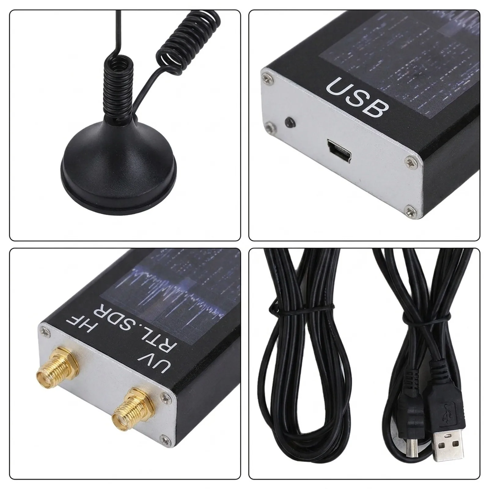 USB Cable Tuner for gps Signals R820T+8232 USB Tuner 1 Set 100KHz To 1766MHz Aluminum Shell for durable USB Cable