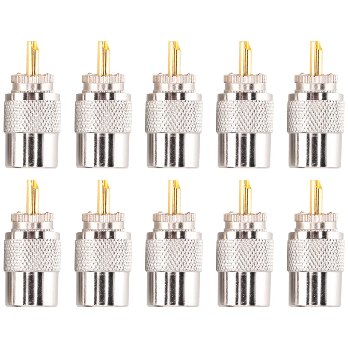 10PCS RF Connector UHF Male Connector RG8 RG58 Cable Lug Antenna Connector PL259