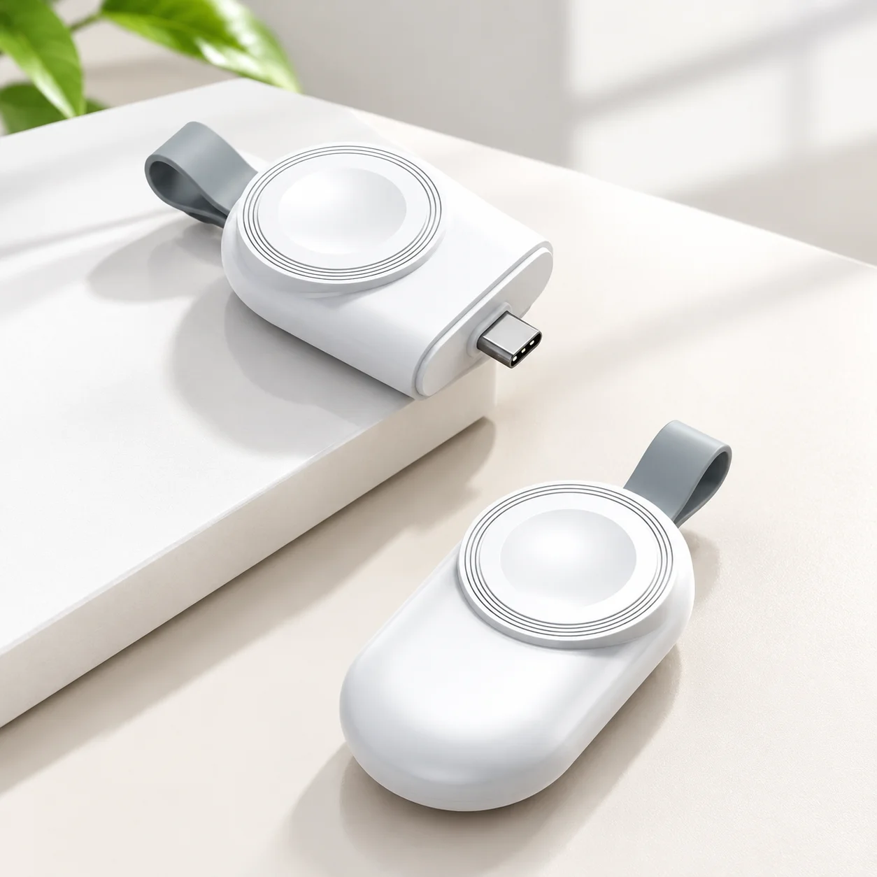 Portable USB Magnetic Charger for Apple Watch Series 11, Ultra 3 and SE 3, Cable-Free Plug Design, Keychain Format, 5V/1A USB Input, Compact 6.5 x 3.8cm Wireless Watch Charging Dock for Home, Office and Travel - view 2