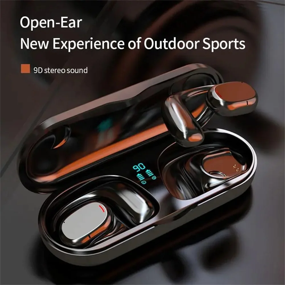 JS270 Bone Conduction Wireless Ear Hanging Headphones 5.3 IPX7 Waterproof Sponge Noise Canceling Anti-leakage Sound Earphones