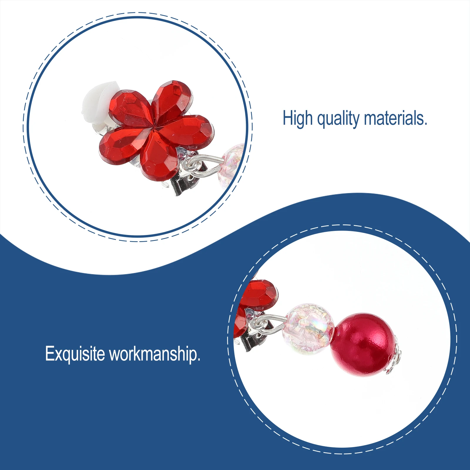 

5 Pairs Clip-on Earrings Cute Children Ear Clips Kids Clip-On Earrings Toddler Jewelry Girls Ear Pendants Non Piercing Gifts
