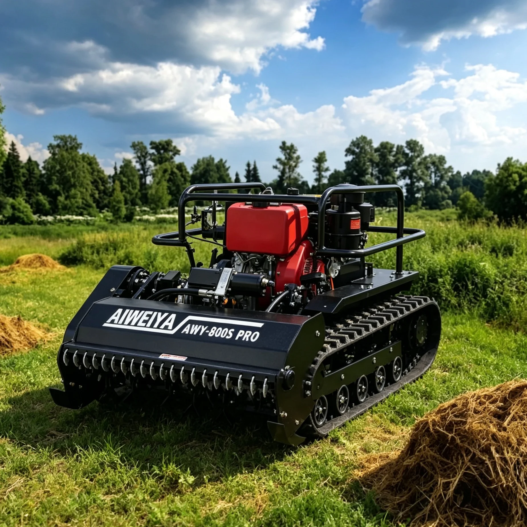 Customized Tracked Lawn Mower With Adjustable Cutting Height Module GPS Plans All Terrain Farm Trimming Routes