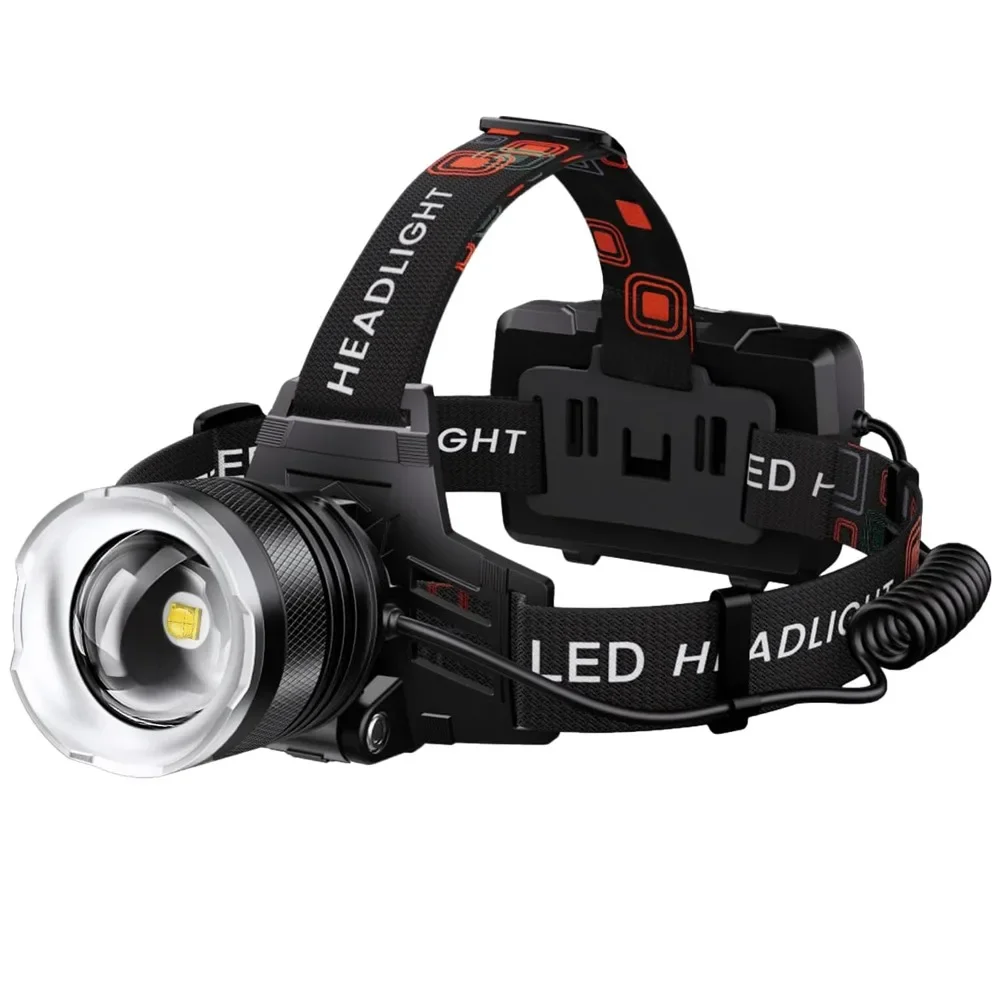 XHP70 Powerful LED Headlamp Long Range 3*18650 Headlight Rechargeable Head Flashlight High Power Outdoor HeadLamp Fishing Light