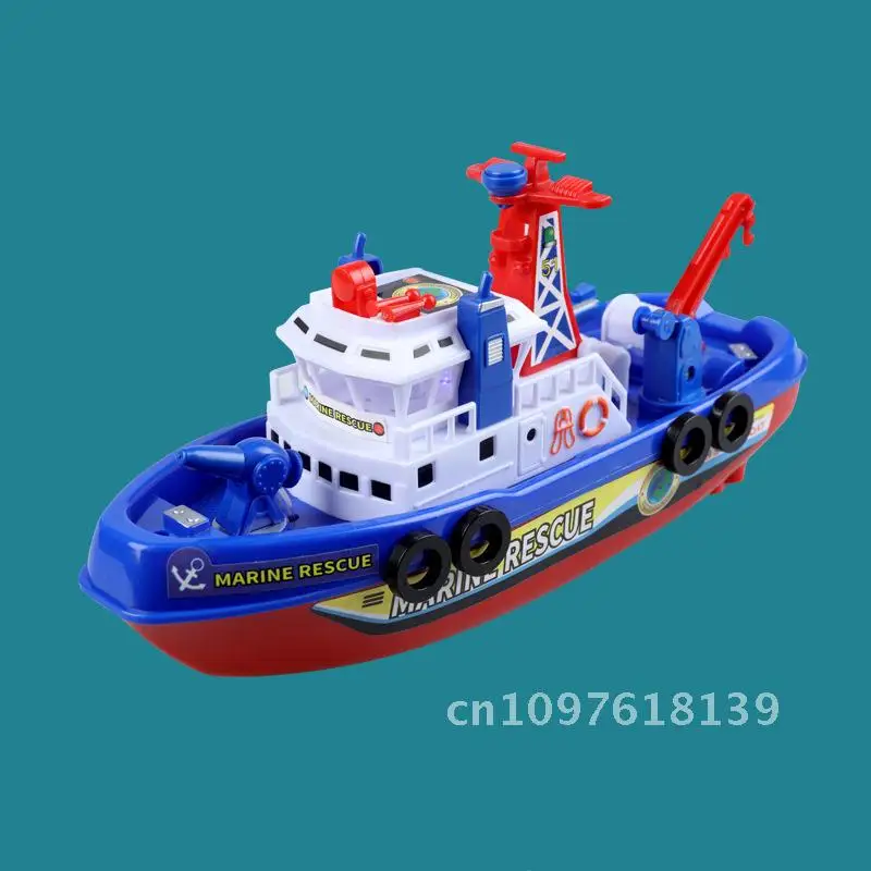 Children's Fire Boat Toy Electric Sea Ship Underwater Boat Model Water Luminous Toy Boat
