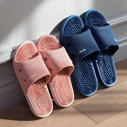 Women Men Foot Massage Slippers Home Bathroom Anti-slip Slides Soft Casual Flats Couples Home Relief Feet Health Care Shoes