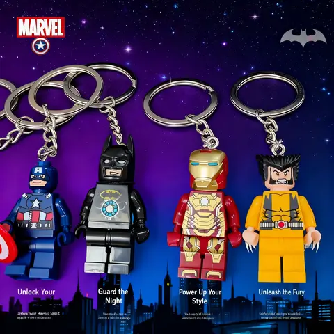 Marvel Iron Man Spider Man Anime Exquisite Keychain Cool Backpack Charm Birthday Festival Gift for Fans