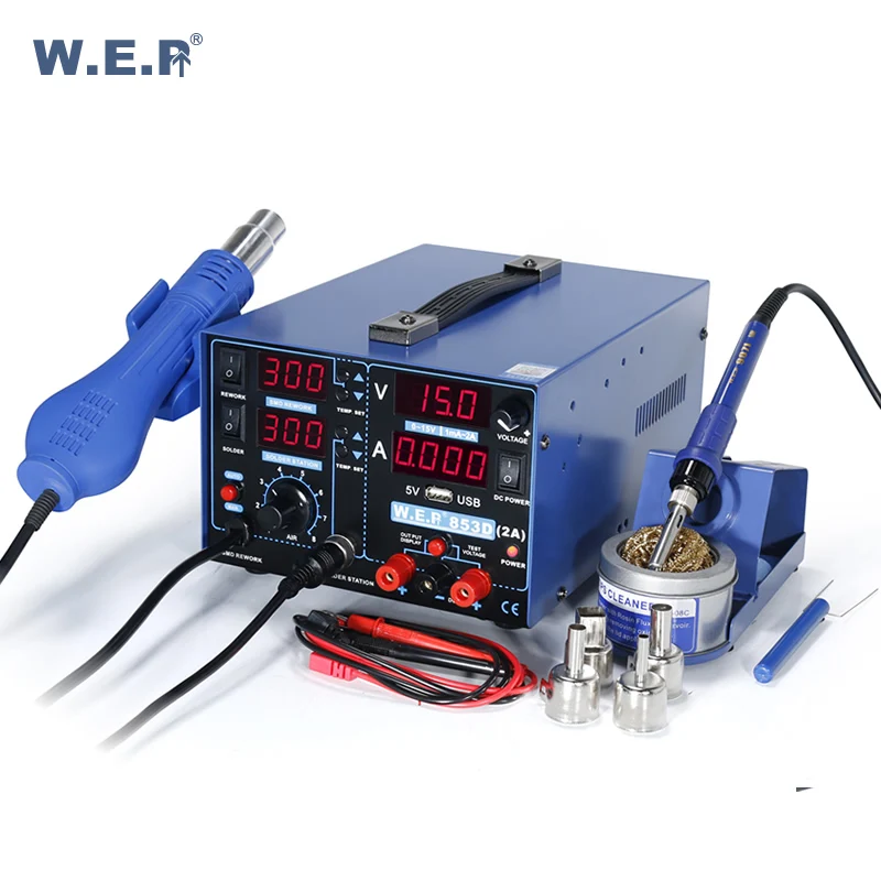 

WEP 853D 2A with USB mobile phone repair soldering rework station