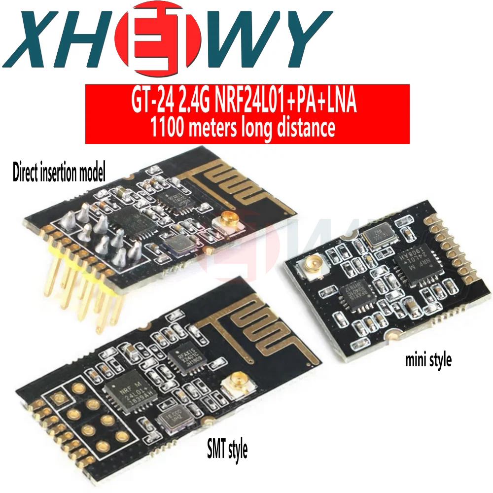 Industrial grade GT-24 data transmission wireless module 2.4G NRF24L01&PA+LNA 1100 meter long distance