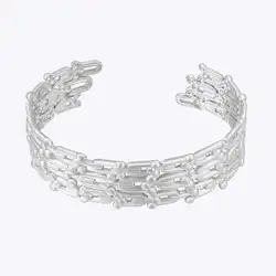 ENFASHION Pulseras U Shape Link Chain Open Bangle For Women's Stainless steel 18K Gold Plated Jewelry Travel Cocktail B242434