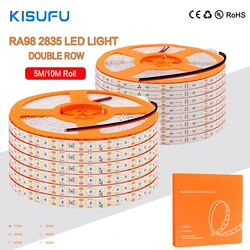 RA98 120/240 LED Strip Light 2835 24V 5m/10m Flexible Full Spectrum LED Strip 2700K 3000K 3500K 4000K 5000K 6000K Home Lighting