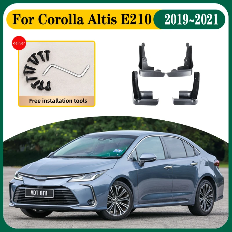 For Toyota Corolla Altis E210 Sedan 2019-2021 EUR 4Pcs Mudguard Version Splash Mudflap Fender Flares Mud Flap Guards Accessories