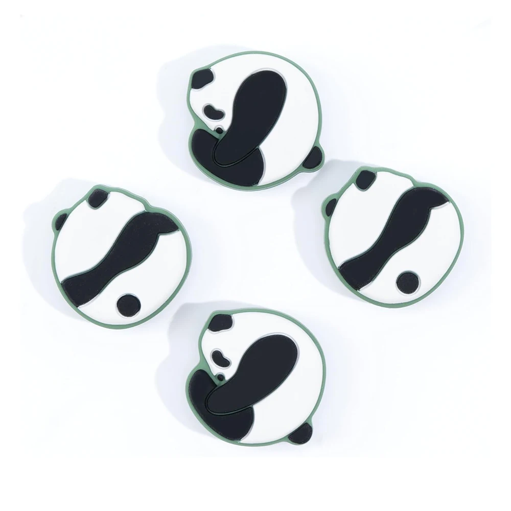 4pcs Cute Panda Silicone Thumb Grip Caps Compatible with Nintendo Switch OLED/Switch Lite/Switch Joystick Protective Cover