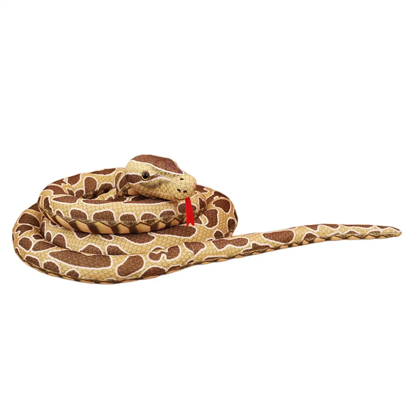 Stuffed Snake Animal Realistic Large Giant Snake Cuddly Toy for Birthday Gift Jungle Themed Decor Home Decoration Teens Adults