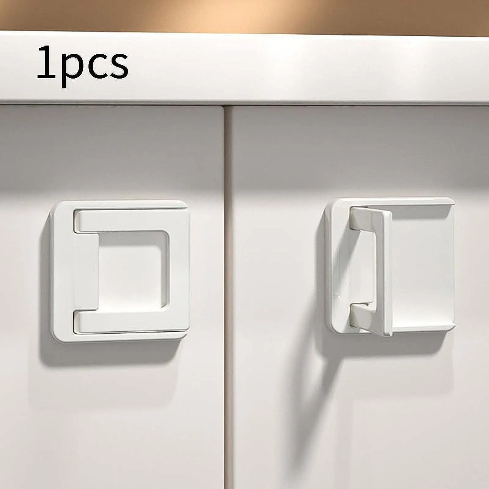 Invisible Furniture Handle Self Stick Drawer Pull ABS Cabinet Door Knob Modern Interior Handle for Closet Dresser