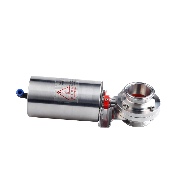 3/4'' 1'' 1.2'' 1.5'' 2'' 304 Stainless Steel Pneumatic Quick Connect Butterfly Valve Single Acting Dust Type