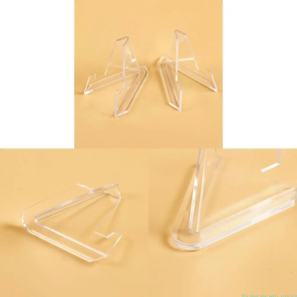 581C 10pc Clear Acrylic Coin Display Stand Holder Small Rack Commemoration Coin