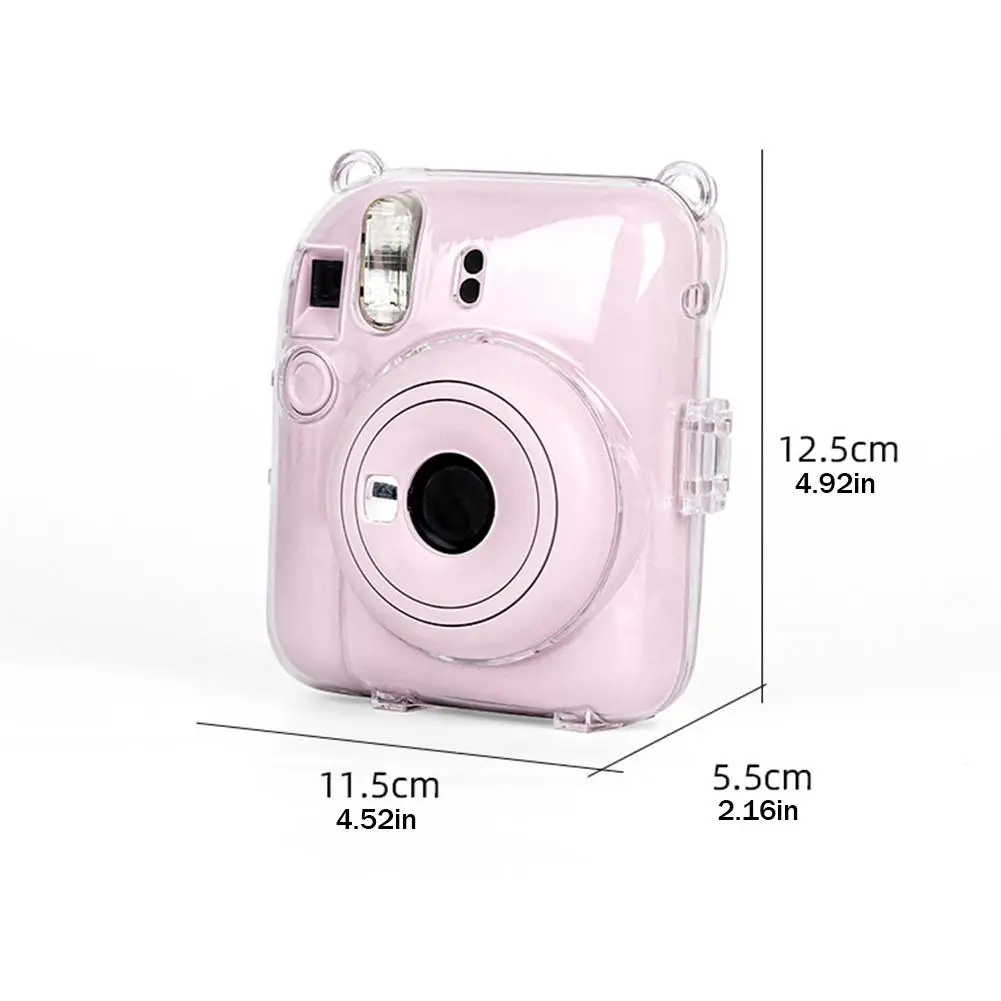 Clear Camera Case For Instax Mini 12 Camera Storage Bag With Shoulder Strap Dust-proof Anti-scratch For Instax Mini 12 Accessory