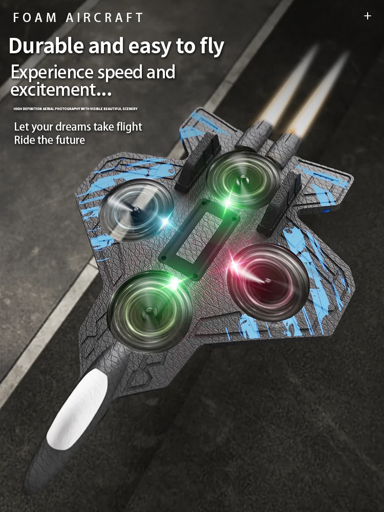 رغوة طائرة RC مقاتلة 2.4G التحكم عن بعد حيلة 360 ° طائرة رغوية EPP طائرة دوارة مع ألعاب LED للأطفال #1