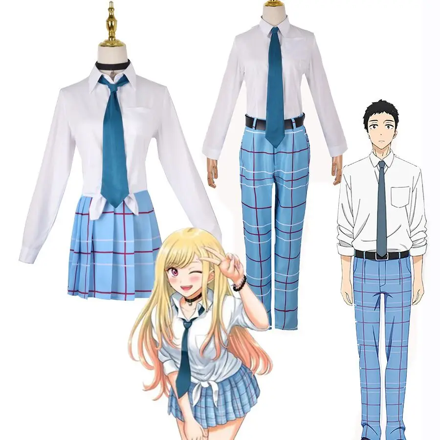 

Anime My Dress Up Darling Marin Kitagawa Cosplay Costume JK School Uniform Skirt Outfits Wakana Gojo Halloween Carnival Suit