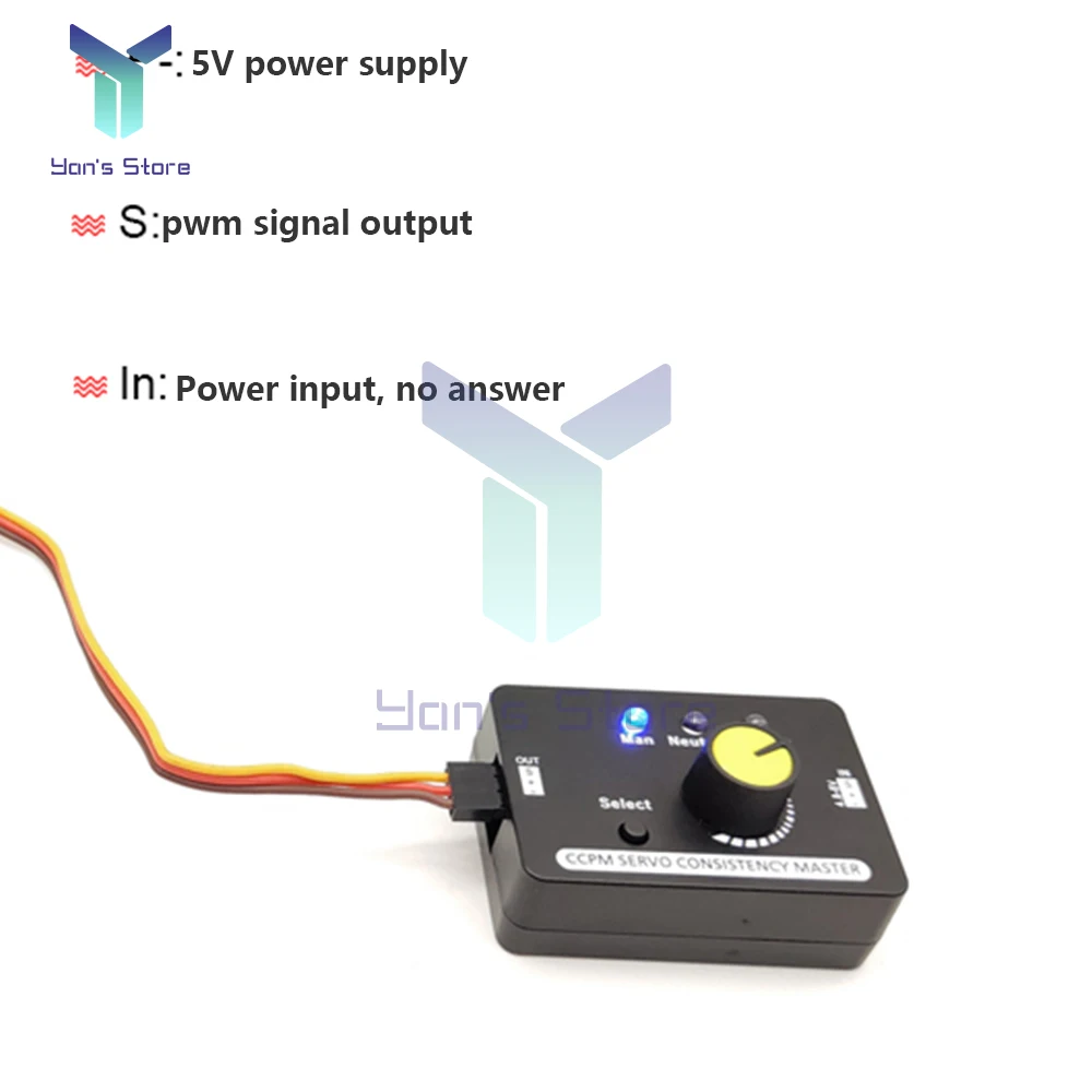 1Pcs DC4.8-6V Multi Servo Tester 3CH ECS Consistency Speed Controler Power Channels CCPM Master Checker RC Drone Parts