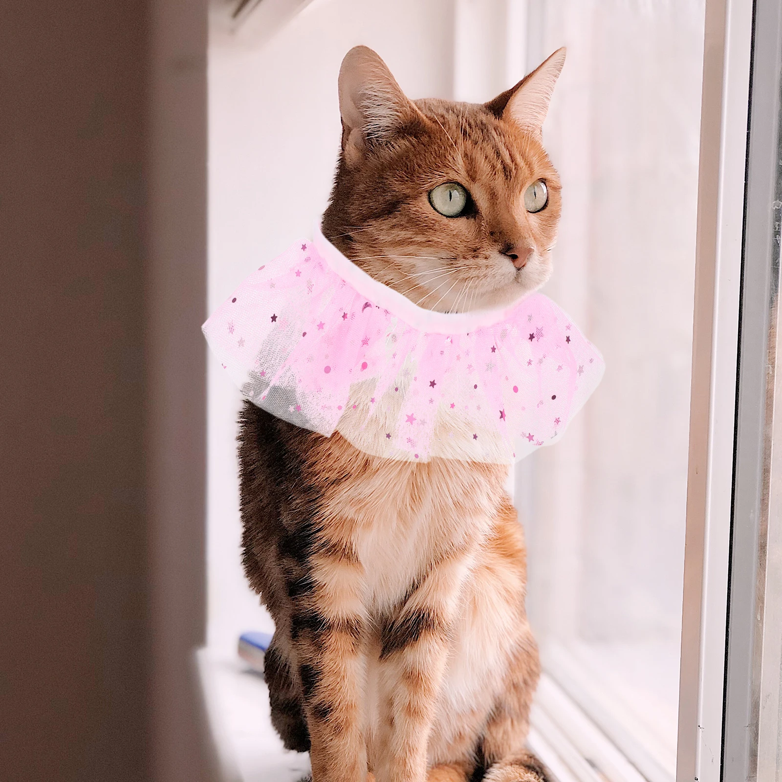 

Pet Bib Cat Dress up Dog Necklace Handkerchiefs Cute Collar Bandanas for Small Dogs Scarf Fancy