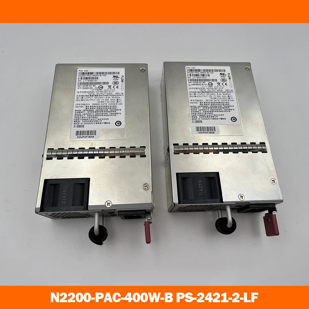 1pcs Power Supply Used On N3K N2K Series Switches N2200-PAC-400W-B 400W PS-2421-2-LF