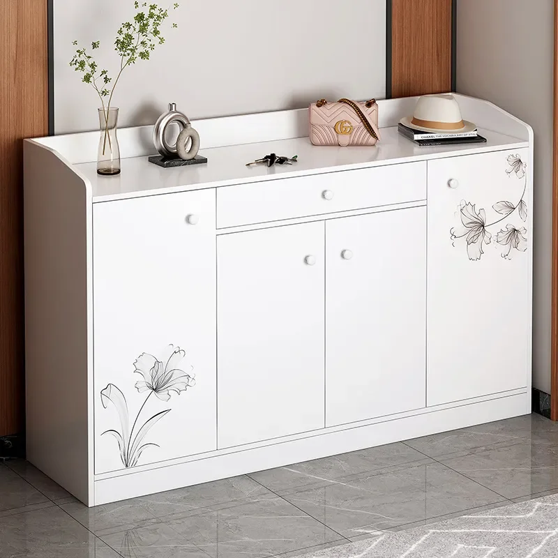 for Shoe Cabinet Large Capacity Space Saving Entrance Storage Modern Foyer Cabinet Simple Door Organizer for Home