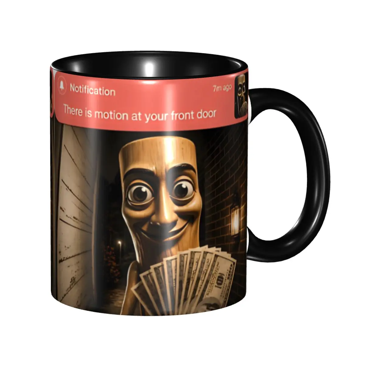 Kawaii There Is Motion At Your Front Door Tung Tung Tung Sahur Meme Tea Cup Office Mugs