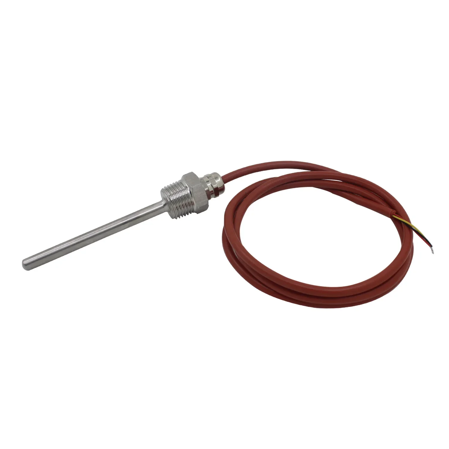 

DS18B20 Digital Temperature Sensor G1/2" Thread Probe DIA=7mm 1m PVC 3-core Wire SUS304 Stainless Steel Shell