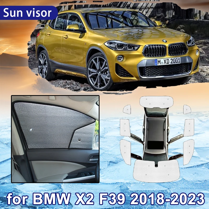 

Full Coverage Sun Shade for BMW X2 F39 2023 2022 2021 2020 2019 2018 Car Sunshade Windshield Side Window Visor Auto Accessories