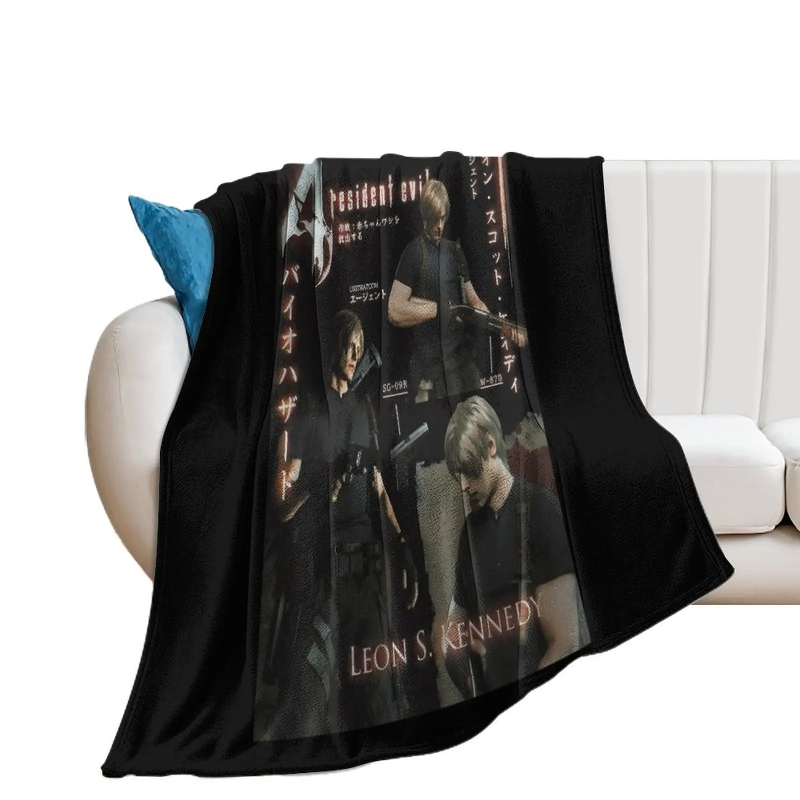 Resident Evil , Leon Kennedy Character Throw Blanket Bed covers Beautifuls Blankets