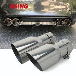 1 PC CAR Exhaust Muffler Tail Pipe Stainless steel Universal Automobile exhaust pipe Muffler Car accessorie modification x